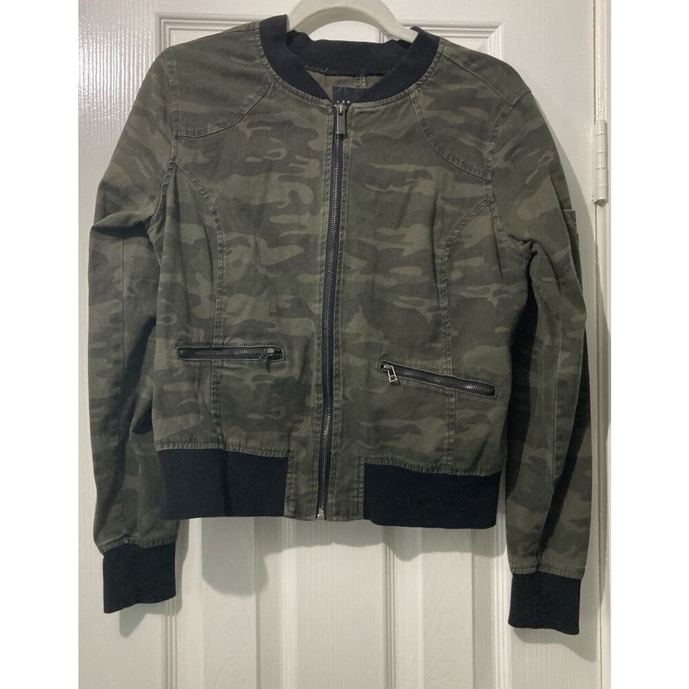Sanctuary Designed In Los Angeles Camo Bomber Jacket Size Small Womens Coat